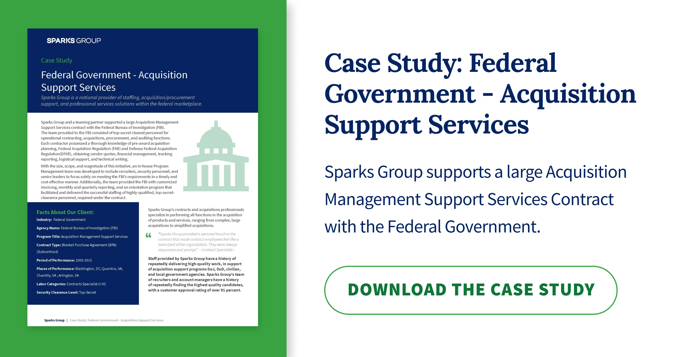 Federal Government Acquisition Support
